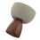 5Pcs Reusable Ceramic Footed Dessert Bowls with Elegant Wood Support 2