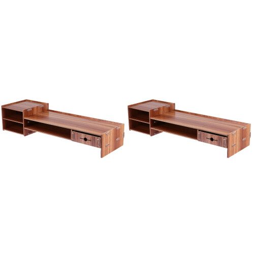 2Pièces Support Élevateur Pièce Bureau Organisateur 1