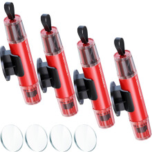 Car Emergency Escape Tool 2 in 1 Window Breaker and Seat Belt Cutter, Tungsten Steel Safety Hammer 4 Pack Red