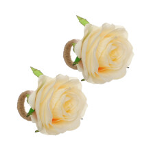 2St Chic Gele Servetringen Van Imitatiebloem En , Decor