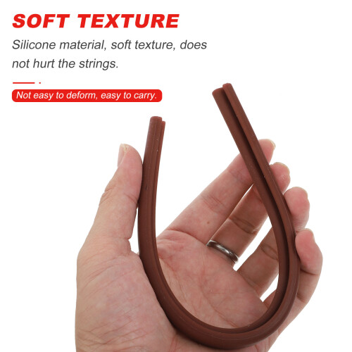 1Pièces De Protection En Silicone Marron Pour Cordes D'erhu 2