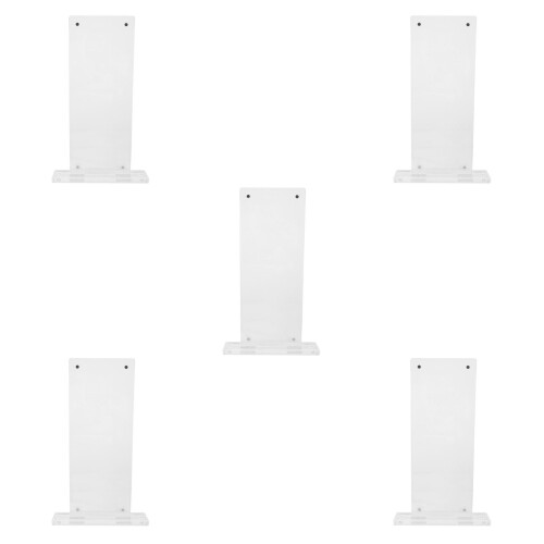 5Pièces Plaques Nom Acryliques Transparentes Pour Mur 2