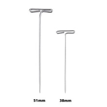 300Pcs Silver T-Pins for Wig Modeling and Crafts with Storage Box