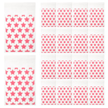 500Pcs Pink Transparent Sealable Plastic Cookie Packaging Bags