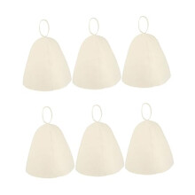 Sauna Hat 2 Sets Felt Sauna Cap Heat Insulation Protection for Bath and Steam Room White
