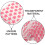 500Pcs Pink Transparent Sealable Plastic Cookie Packaging Bags 8