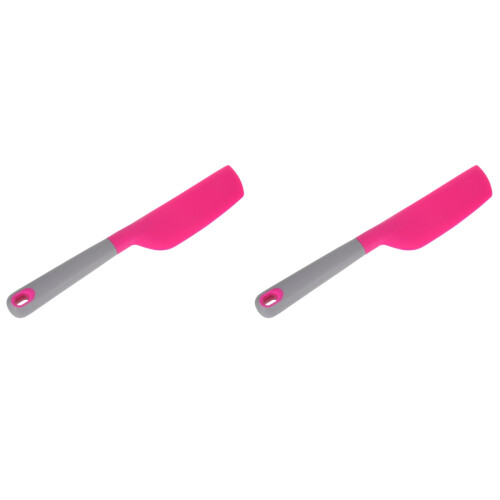 2Pièces Spatules Silicone Rose Cuisine 1