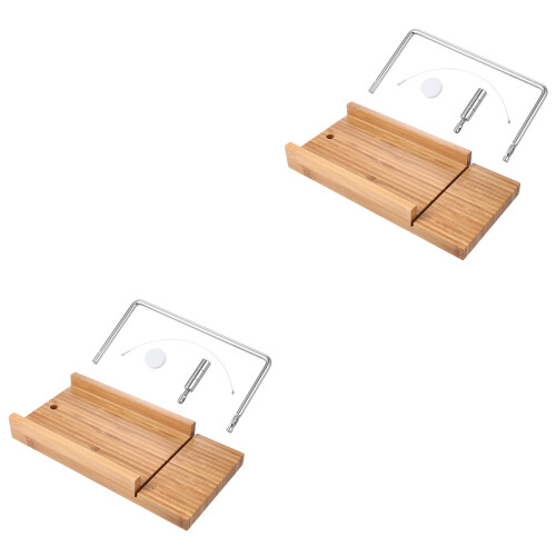 2Pièces Boîte Coupe- Khaki Bois Durable Pour Découpe 2