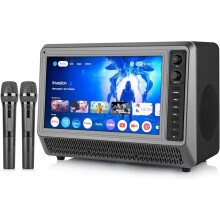 15.6inch Smart TV,Small Television with Digital Tuner,Featuring Bluetooth,Karaoke Microphone