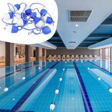 Pool Safety Rope 12m Blue and White Floating Lane Divider with Hooks, Visibility Durable Design