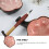 2pcs Flower Shaped Ceramic Ink Dish and Calligraphy Brush Holder, Dual Function Design, Smooth Glazed Finish 3