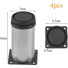 (As show, 4pcs-6cm) Metal Furniture Legs Adjustable Table Legs,4pcs Stainless Steel Kitchen Feet for Cabinet Furniture, Office Furniture,Sofa