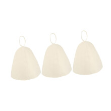 Sauna Hat Set with Heat Insulation and Hair Protection, White Felt Caps for Women and Spa