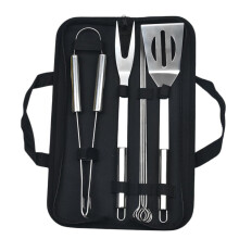 BBQ Grill Set 7Piece Stainless Steel Outdoor Barbecue Tools with HeatResistant NonSlip Grip