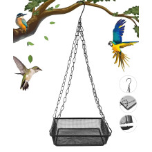 2 in 1 Outdoor Hanging Bird Feeder and Bath with Easy Clean Design and Elegant Garden Style