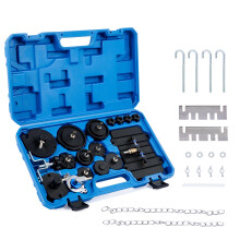 Brake Bleeder Kit with 12 Master Cylinder Adapters, Universal Brake Fluid Tool for Cars and Trucks