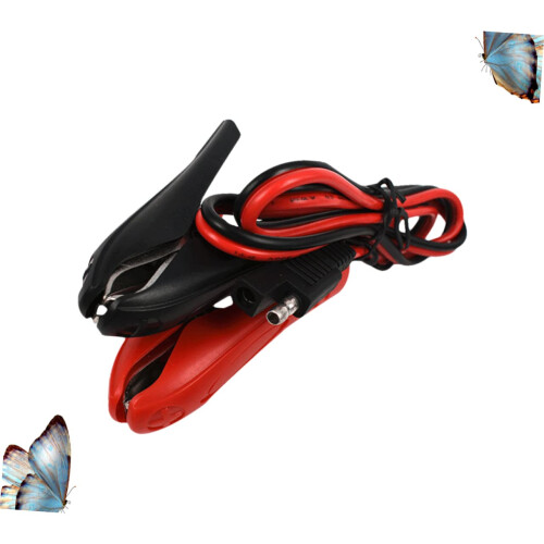 SAE Solar Cable Connector with Alligator Clips for Secure TwoPin Panel Plug and Easy Installation 1