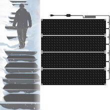 Heated Snow Melting Mats Outdoor Electric Driveway and Walkway Pads Fast Ice Removal 4pcs 10x15in