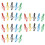 30Pièces Clips Pages Plastique Couleurs Assorties 7