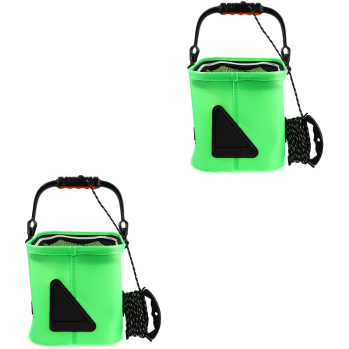 2Pièces Seau Pliable Épaissi De Pour Bait 2