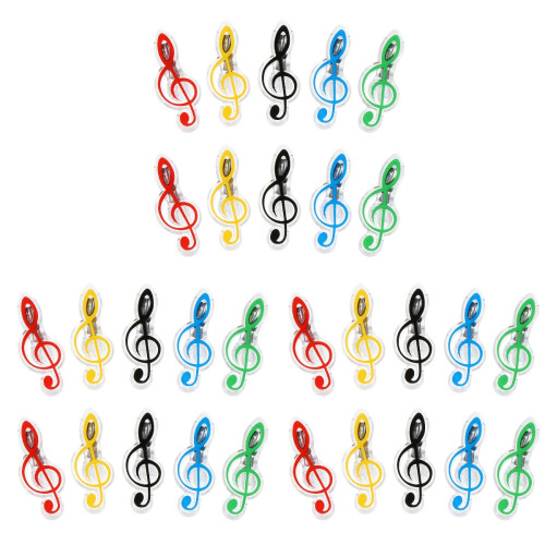 30Pièces Clips Pages Plastique Couleurs Assorties 1