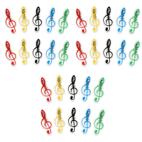 30Pièces Clips Pages Plastique Couleurs Assorties 2