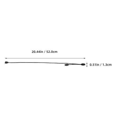 2Pièces Câble Prolongateur Argb Plastique Noir Facile À Installer Pièce 1