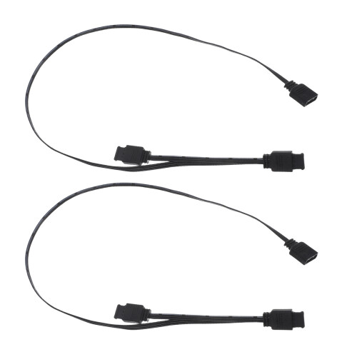2Pièces Câble Prolongateur Argb Plastique Noir Facile À Installer Pièce