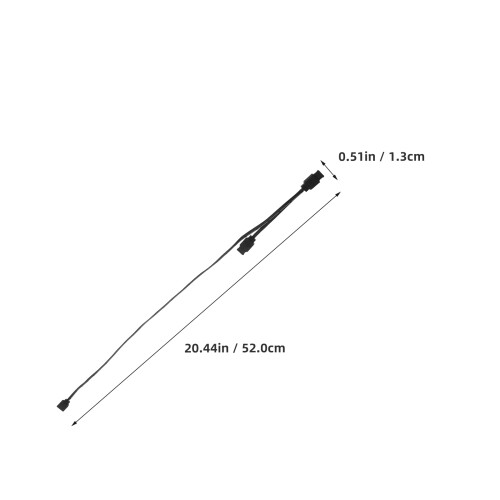 2Pièces Câble Prolongateur Argb Plastique Noir Facile À Installer Pièce 2