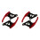 2Paires Poignées Aluminium Rouge Pour Passager , Fixation Rapide 2