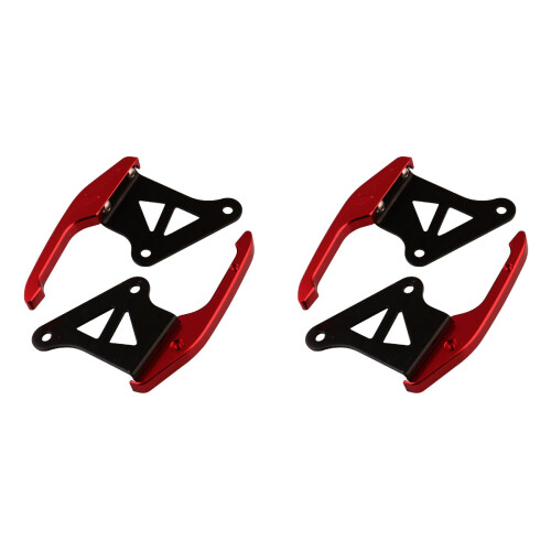 2Paires Poignées Aluminium Rouge Pour Passager , Fixation Rapide 1