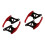 2Paires Poignées Aluminium Rouge Pour Passager , Fixation Rapide 4