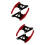 2Paires Poignées Aluminium Rouge Pour Passager , Fixation Rapide 7