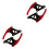 2Paires Poignées Aluminium Rouge Pour Passager , Fixation Rapide 3