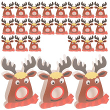 50Pièces Cartes Papier Rouge Lollipop Cerf Décor Enfants