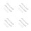 4Paires Lames Remplacement Acier Inoxydable Argent 5