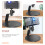 Black Mini Projector Shelf with Adjustable Angle and Stable Base 8