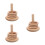3Sets Durable Wood Ring Stacker Game Sensory Toddler Learning Toy 6