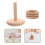 3Sets Durable Wood Ring Stacker Game Sensory Toddler Learning Toy 10