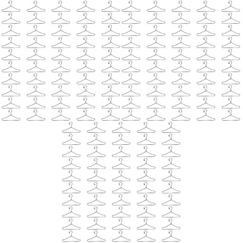 150Pièces Cintres Métal Argenté Support Vêtements 2