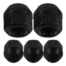 5Pièces Cache-Écrous Métal Robuste Noir Pour Boulons Roues Voiture
