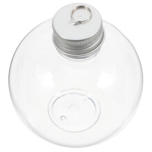 24Pcs Clear Plastic Bulb Bottles Silver Fillable Candy Jars for Decor