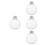 24Pcs Clear Plastic Bulb Bottles Silver Fillable Candy Jars for Decor 7