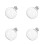 24Pcs Clear Plastic Bulb Bottles Silver Fillable Candy Jars for Decor 6