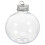 24Pcs Clear Plastic Bulb Bottles Silver Fillable Candy Jars for Decor 2