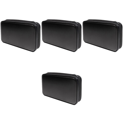 4Pièces Cd Noir Résistant Zippé, Organiseur Compact 80 Disques 2