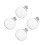 24Pcs Clear Plastic Bulb Bottles Silver Fillable Candy Jars for Decor 10