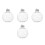 24Pcs Clear Plastic Bulb Bottles Silver Fillable Candy Jars for Decor 8