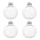 24Pcs Clear Plastic Bulb Bottles Silver Fillable Candy Jars for Decor 9