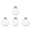 24Pcs Clear Plastic Bulb Bottles Silver Fillable Candy Jars for Decor 5